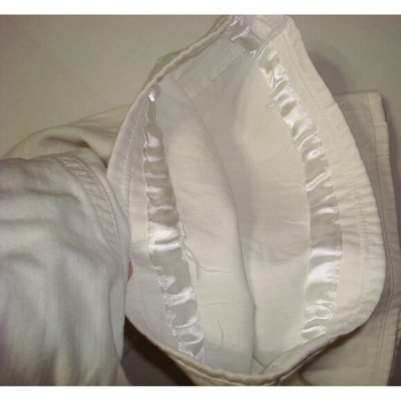 Womens Designer AG Jeans Mona White 27 x 30 USA Flare Leg Pants Cotton Short Mid - Picture 7 of 11